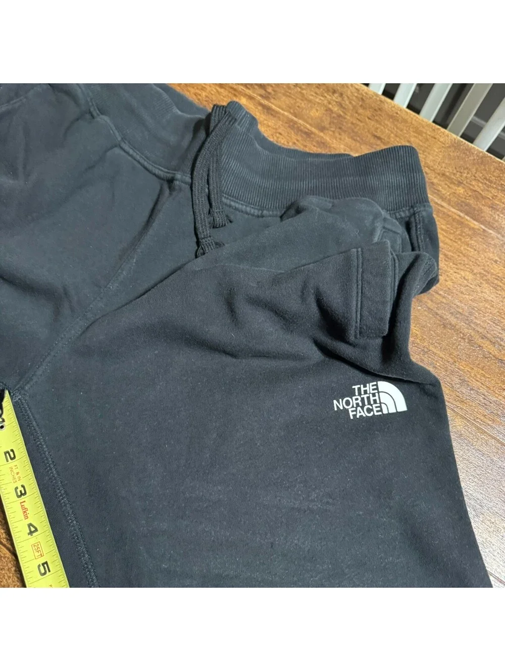 The North Face Joggers Mens Large Black Double Graphic Cotton Joggers Tapered